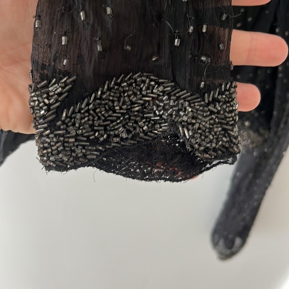 Club Monaco 100% silk beaded short jacket - Picture 7 of 7